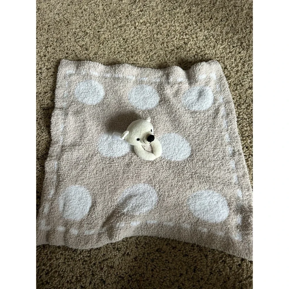 Barefoot Dreams Cozy Chic Teddy Bear Lovey Plush Security Blanket‎ Lovey 15